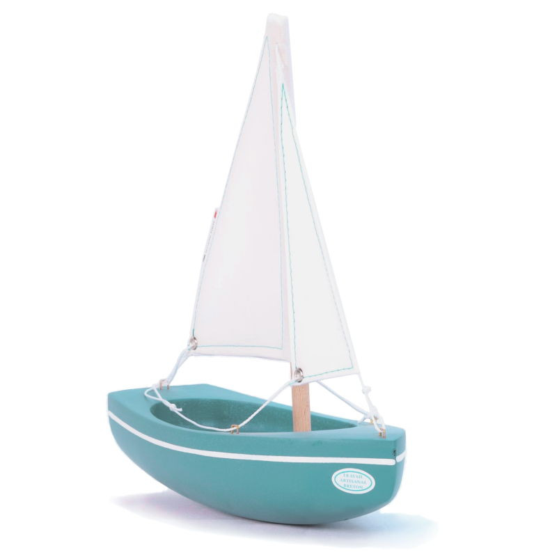 Tirot - Le bâchi bateau jouet en bois 17 cm coque rouge