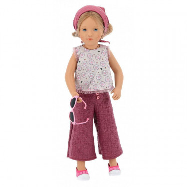 Petitcollin - MINOUCHE 34 cm MÉTISSE MONA et son baigneur, dans