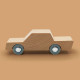 Voiture en bois naturel Waytoplay "Back and Forth"