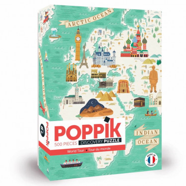 Puzzle 500 pièces "Tour du monde" POPPIK