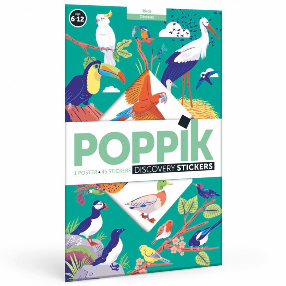 Poster en stickers "Oiseaux" Poppik