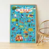 Poster en stickers "Le jeu des animaux" Poppik