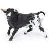 Taureau espagnol noir et blanc, figurine PAPO 51184