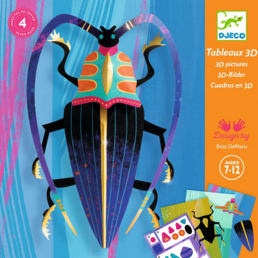 Insectes en papier "Paper bugs" Tableaux en 3D DJECO 9449