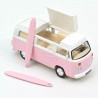 Volkswagen Combi T2b Camper Van 1973 rose Norev 1-43ème