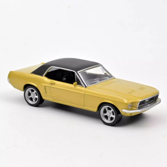 Norev - Véhicule miniature - Ford Mustang jaune 1968 avec caravane