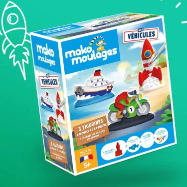 Mako Moulages "Mes véhicules" étui 3 moules 39084