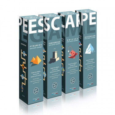 Poster labyrinthe à gratter "Pyramide" ESCAPE GAME 'Sophie et Martin'