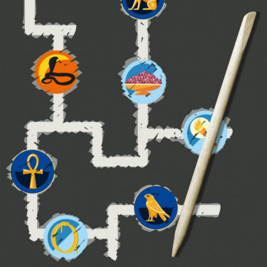 Poster labyrinthe à gratter "Pyramide" ESCAPE GAME 'Sophie et Martin'