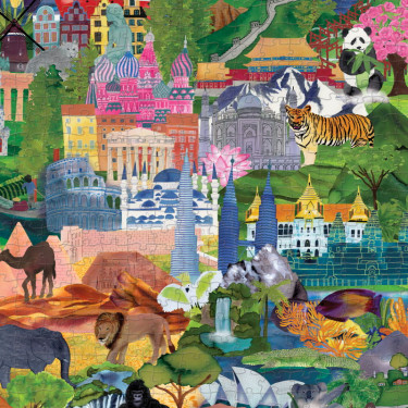 Puzzle famille 'Image du monde' 1000 pcs CROCODILE CREEK