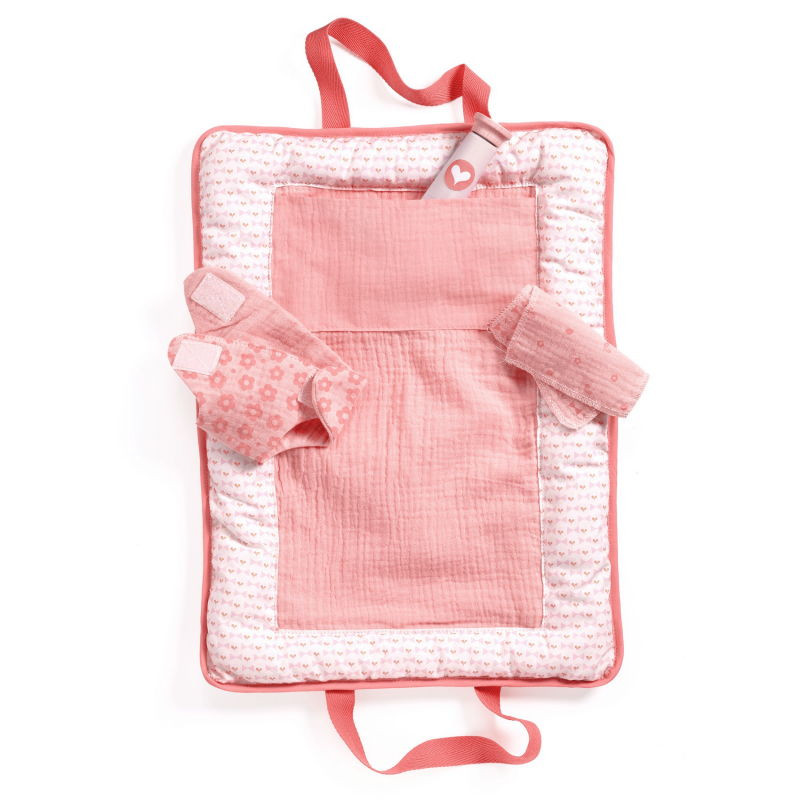 Sac à langer 'Pink Peak' accessoire pour poupée POMEA de Djeco 7850