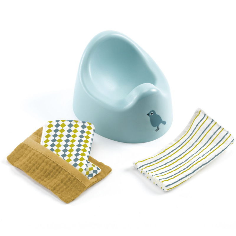 Pot & lingettes, accessoire pour poupée POMEA de Djeco 7853