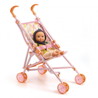 Poussette "Flowers" accessoire pour poupée POMEA de Djeco 7841