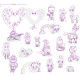 Kit figurines kawaï DIY "Kawaii World" DJECO 8007 Color. Assemble. Play