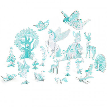 Kit figurines fées DIY "Monde féérique" DJECO 8008 Color. Assemble. Play
