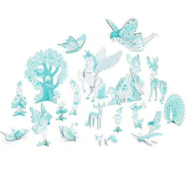Kit figurines fées DIY "Monde féérique" DJECO 8008 Color. Assemble. Play