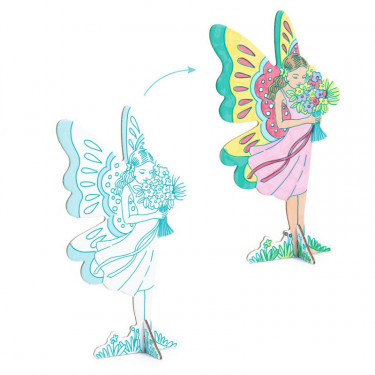 Kit figurines fées DIY "Monde féérique" DJECO 8008 Color. Assemble. Play