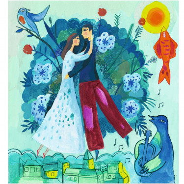 Cartes à peindre "En rêve" DJECO 9380 inspired by Marc Chagall