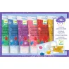 6 tubes de peinture à doigts pour enfant - couleurs pailletées DJECO 9017