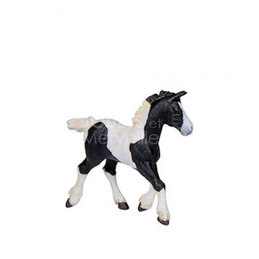 Poulain Cob Noir et Blanc, figurine PAPO 51508