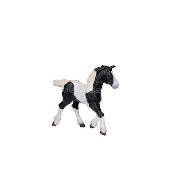 Poulain Cob Noir et Blanc, figurine PAPO 51508