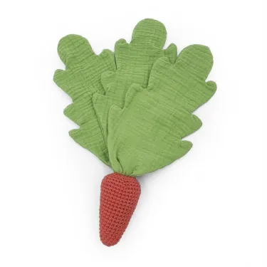 Doudou en coton bio "la carotte" The veggy toys