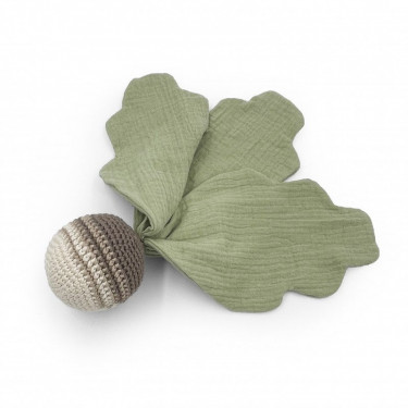 Doudou en coton bio "le navet rayé beige" The veggy toys