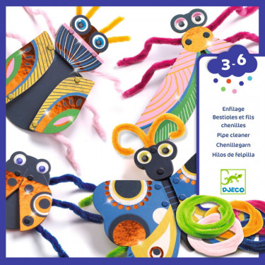 Activité d'enfilage "Bébêtes et fils chenilles" DJECO 8982