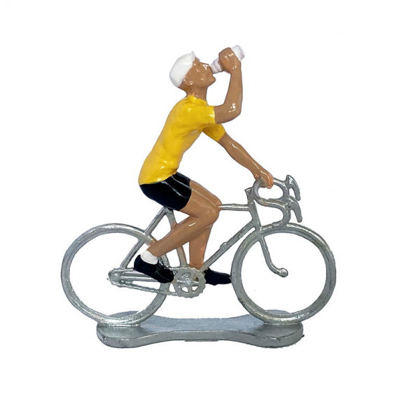Figurine cycliste assoiffé maillot jaune _ Bernard & Eddy