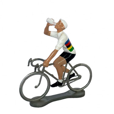 Figurine cycliste "assoiffé" champion du monde _ Bernard & Eddy