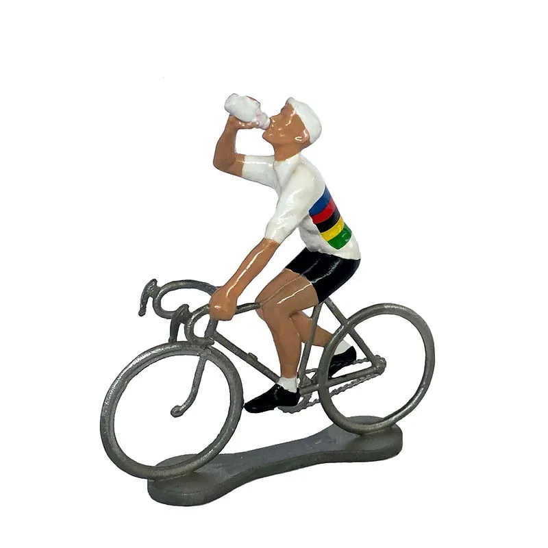 Figurine cycliste "assoiffé" champion du monde _ Bernard & Eddy