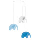 Mobile en papier "Eléphants bleus" Flensted Mobiles
