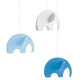 Mobile en papier "Eléphants bleus" Flensted Mobiles