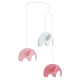 Mobile en papier "Eléphants roses" Flensted Mobiles