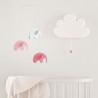 Mobile en papier "Eléphants roses" Flensted Mobiles