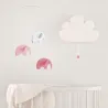 Mobile en papier "Eléphants roses" Flensted Mobiles