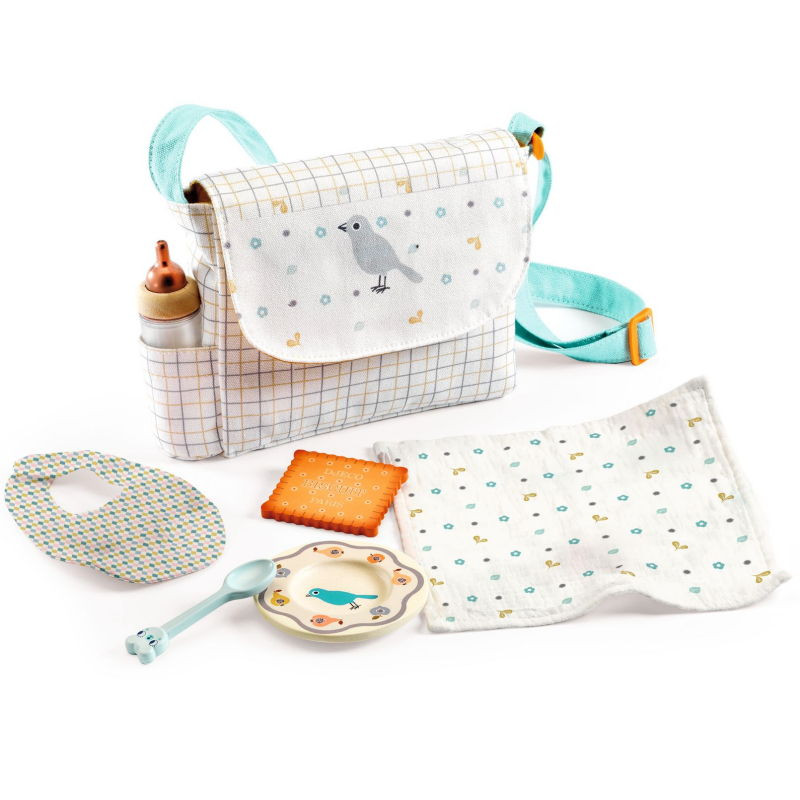 Sac à dos porte bébé, accessoire pour poupée POMEA de Djeco 7783