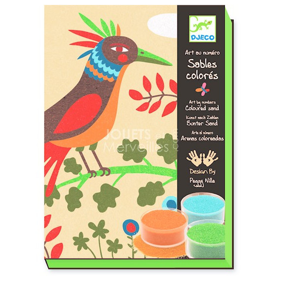 Coffret Sables colorés Oiseaux de Paradis, Art au numéro DJECO DJO8639 Coffret Sables colorés Oiseaux de Paradis, Art au numéro DJECO DJO8639