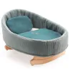 Berceau à bascule en bois "Blue Dream" pour poupée POMEA de Djeco 7848