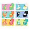 6 puzzles duo articulo "les oeufs rigolos" DJECO 8193