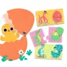 6 puzzles duo articulo "les oeufs rigolos" DJECO 8193