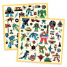Stickers métallisés "Robots" Djeco 9276