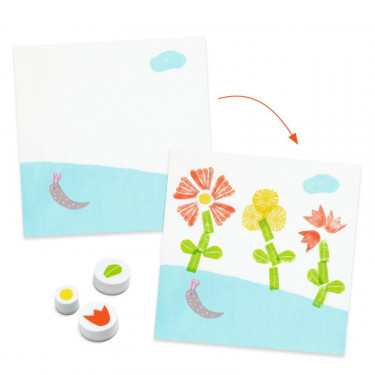 Coffret tampons "Avec des fleurs" DJECO 9950