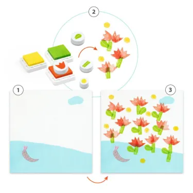 Coffret tampons "Avec des fleurs" DJECO 9950