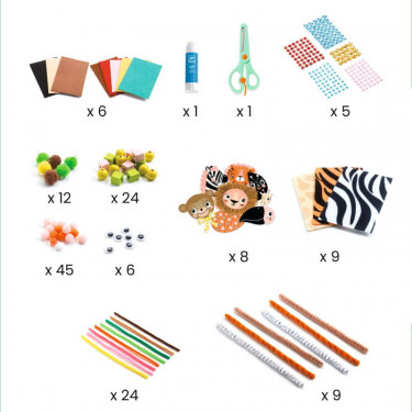Boîte à créer pour enfant "Animaux de la jungle" DJECO 9016