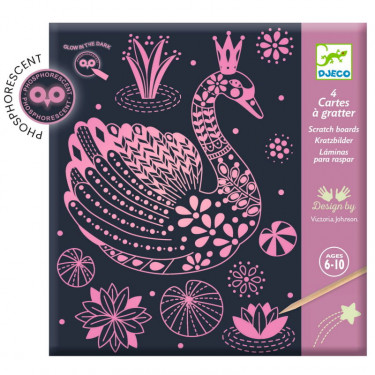 Cartes à gratter phosphorescentes "Monde merveilleux" DJECO 9715