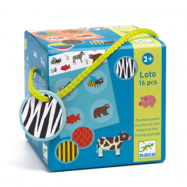 Jeu de loto "Plumes & poils" DJECO 8191