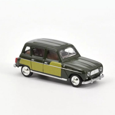 Renault 4 'Parisienne' verte & jaune 1967, voiture Norev 1/64