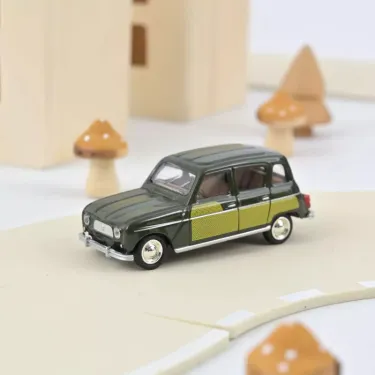 Renault 4 'Parisienne' verte & jaune 1967, voiture Norev 1/64