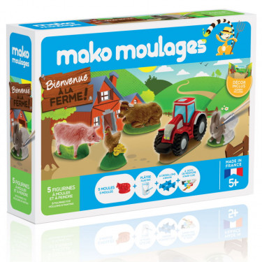 Mako Moulages Animaux de la ferme, coffret 5 moules 39011